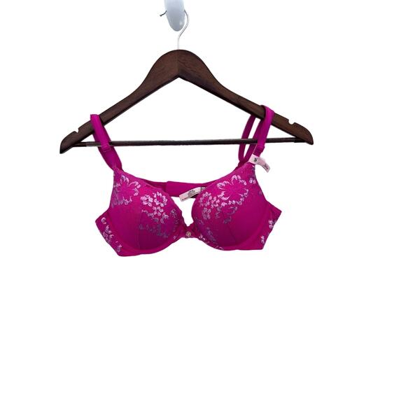 Victoria's Secret Other - Victoria's Secret Very Sexy Push-Up Bra 36B Hot Pink With Lace Embroidery NWT